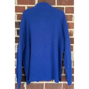 Polo Ralph Lauren Sweater Mens 2XL Blue Half Zip Mock Neck Pullover Red Pony